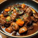 Rindfleisch nach Burgunder Art