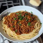 Vegane Spaghetti Bolognese mit Linsen