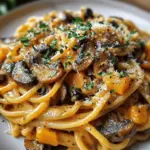 Kürbis-Pilz-Pasta