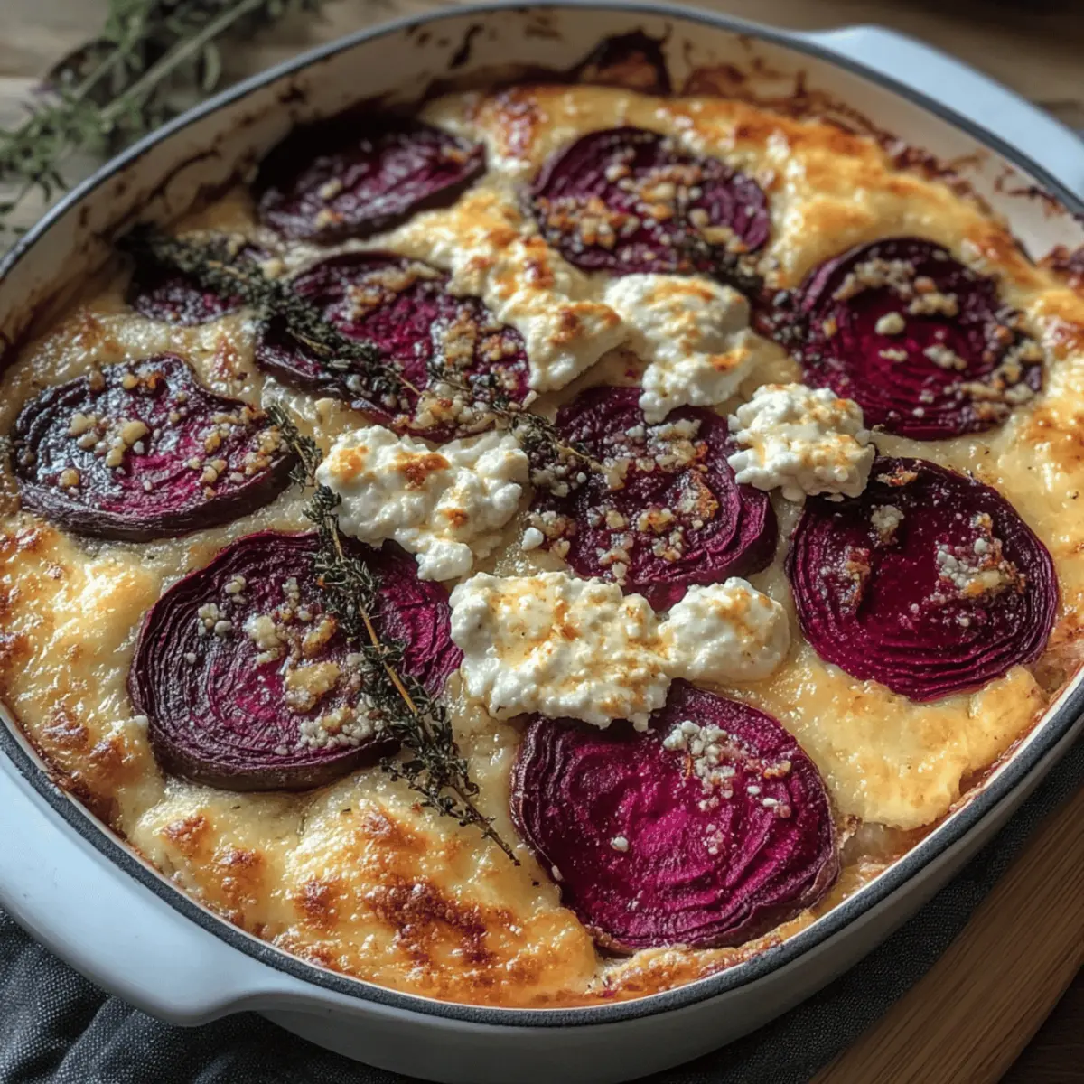 Rote-Bete-Gratin mit Ziegenkäse
