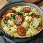 Blumenkohl Kartoffel Eintopf Würstchen