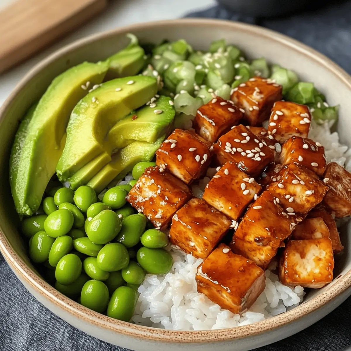 Knuspriger Klebriger Tofu