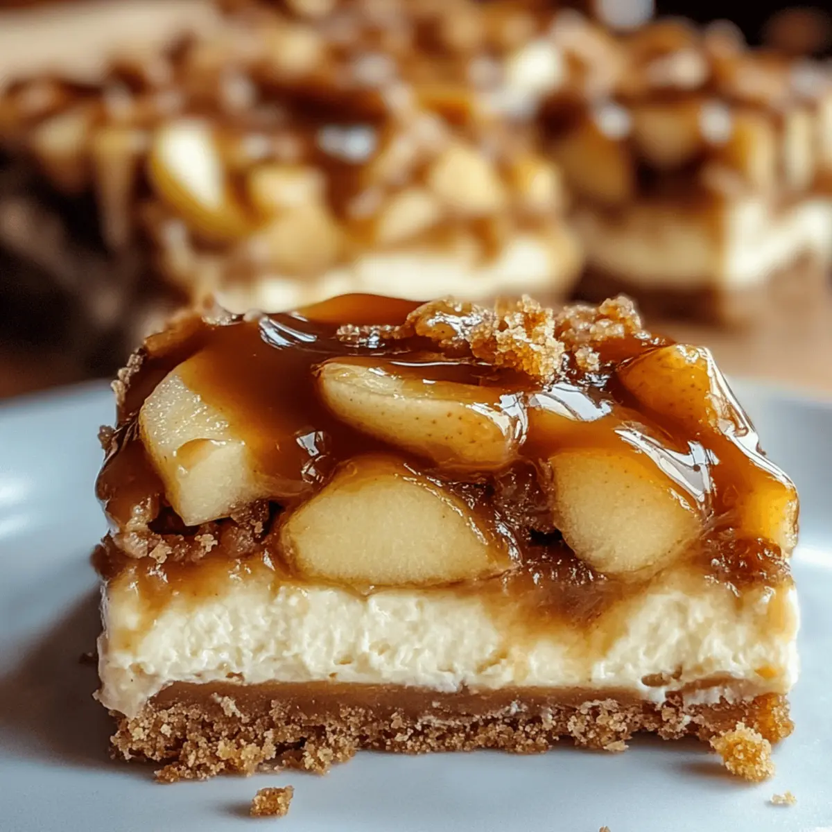 Karamell-Apfel-Käsekuchen-Riegel