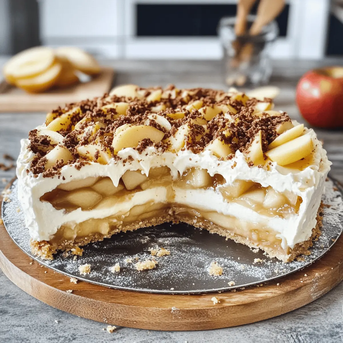 Schwedische Apfeltorte ohne Backen