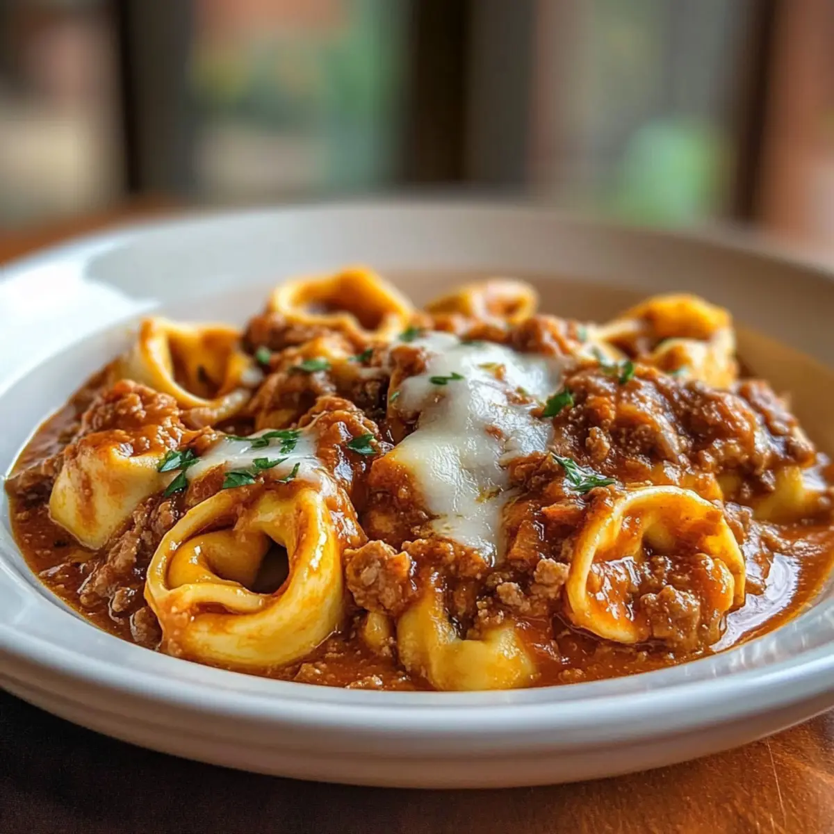 Blitz-Tortellini mit Hackfleischsauce