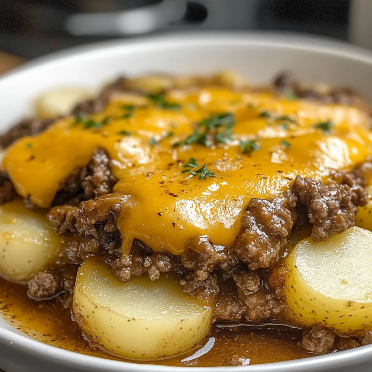 Crockpot Hamburger Kartoffelauflauf Rezept